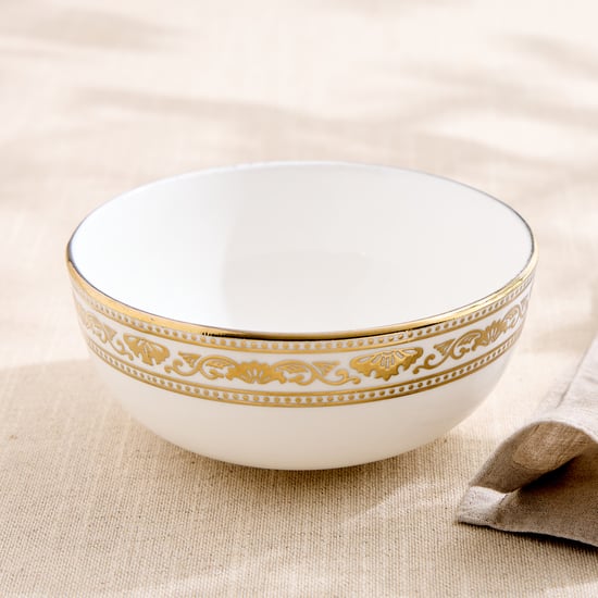 Midas Vellum Bone China Printed Cereal Bowl - 600ml
