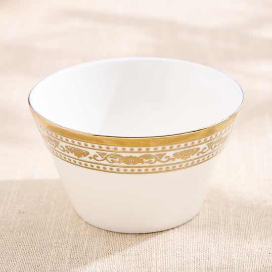Midas Vellum Emily Bone China Printed Serving Bowl - 320ml