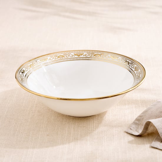 Midas Vellum Bone China Printed Serving Bowl - 800ml