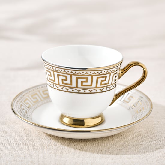 Midas Kasan Bone China Printed Cup and Saucer - 150ml
