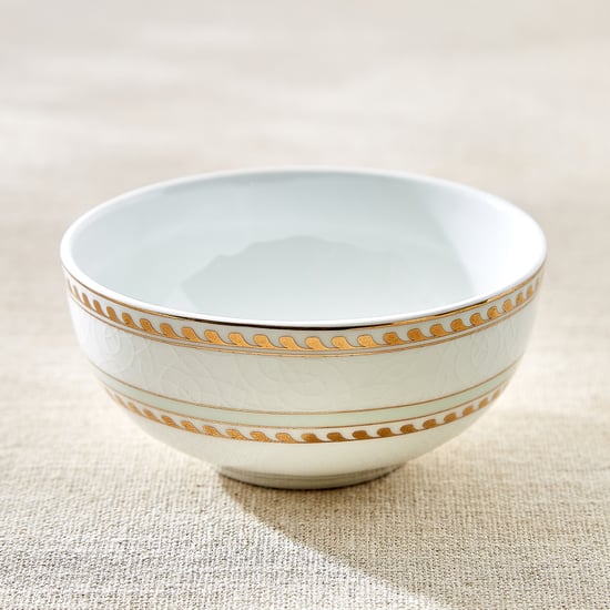 India Inspired Elephant Bone China Printed Katori - 240ml