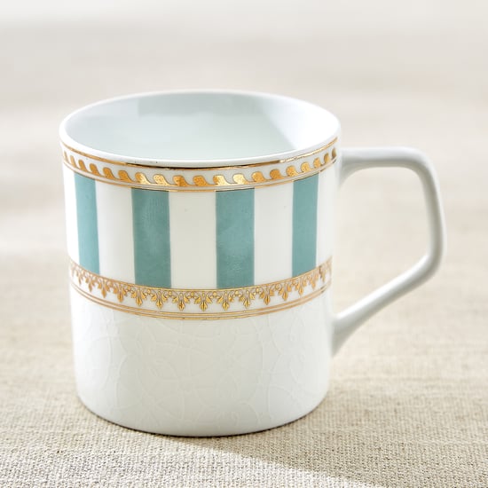 India Inspired Tiger Bone China Printed Coffee Mug - 230ml
