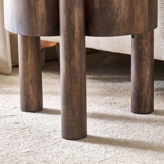 Alexa Marble Top End Table - Walnut