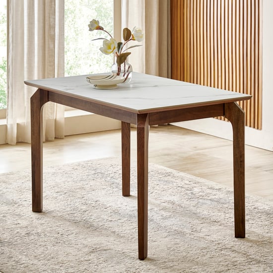 Falcon NXT Ceramic Top 4-Seater Dining Table - White