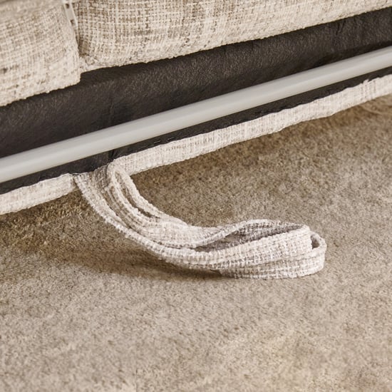 Canaria Fabric 3-Seater Sofa Bed with Cushions - Ivory
