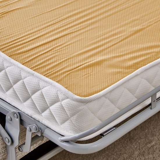 Canaria Fabric 3-Seater Sofa Bed with Cushions - Ivory