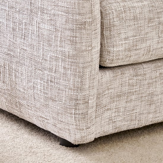 Canaria Fabric 3-Seater Sofa Bed with Cushions - Ivory