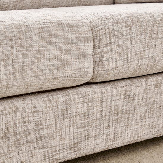 Canaria Fabric 3-Seater Sofa Bed with Cushions - Ivory