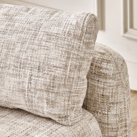 Canaria Fabric 3-Seater Sofa Bed with Cushions - Ivory