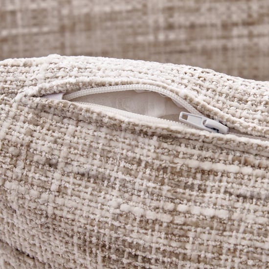 Canaria Fabric 3-Seater Sofa Bed with Cushions - Ivory
