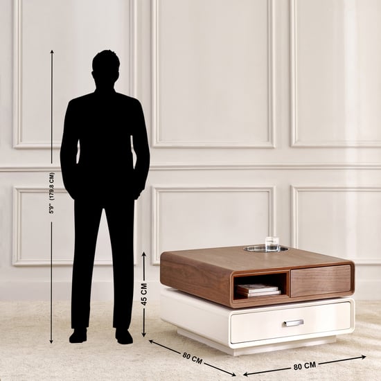 Havana Swivel Coffee Table - Walnut