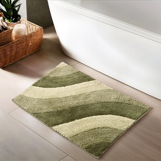 Pristine Melange Striped Anti-Slip Bath Mat - 80x50cm