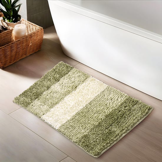 Pristine Melange Striped Anti-Slip Bath Mat - 70x45cm