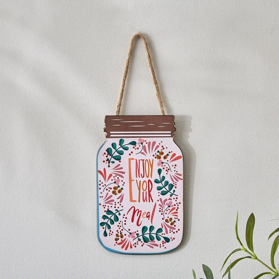 Garnet Interior Wooden Enjoy Your Meal Hanging Wall Accent