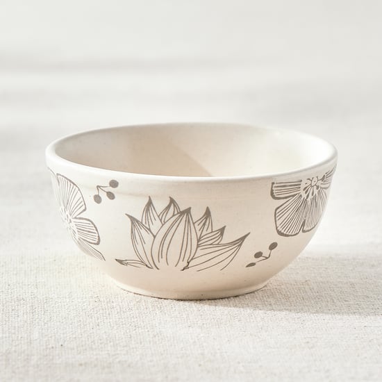 Corsica Flores Stoneware Floral Print Katori - 250ml
