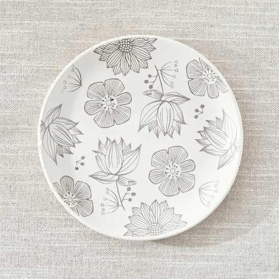 Corsica Flores Stoneware Floral Print Side Plate - 18cm