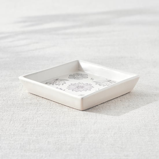Corsica Flores Stoneware Floral Print Platter