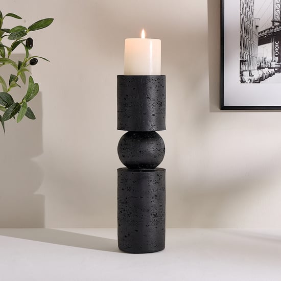 Alloy Deco Polyresin Pillar Candle Holder