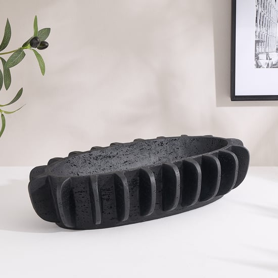 Alloy Deco Polyresin Oval Decorative Bowl