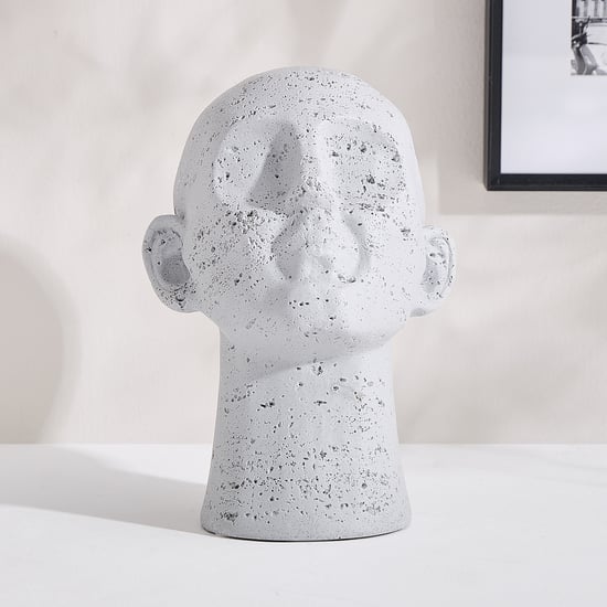 Alloy Deco Polyresin Human Face Figurine