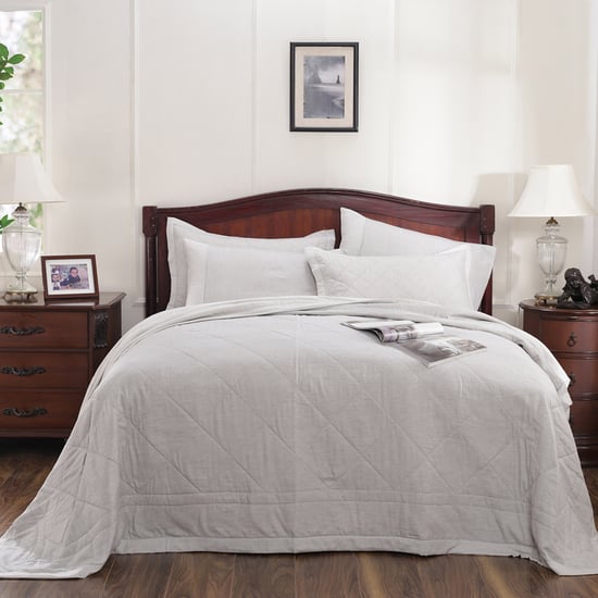 MASPAR Muted Dot Cotton Woven AC Double Quilt