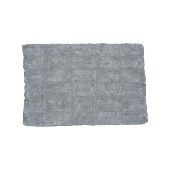 MASPAR Slab Comose Cotton Checked Anti-Slip Bath Mat - 60x40cm