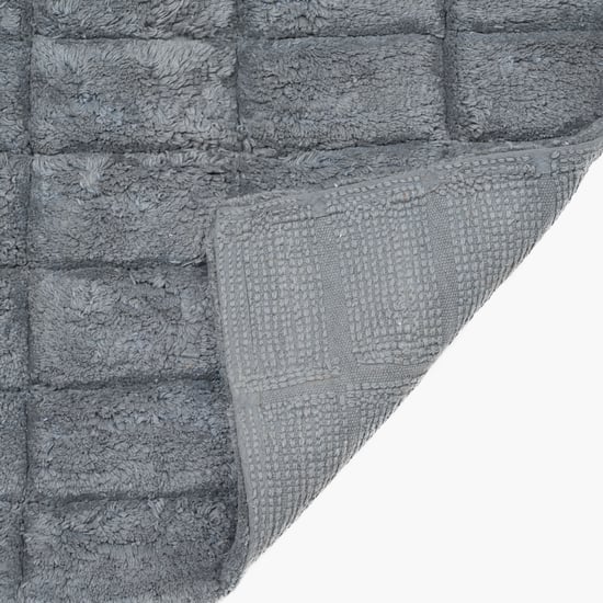 MASPAR Slab Comose Cotton Checked Anti-Slip Bath Mat - 60x40cm