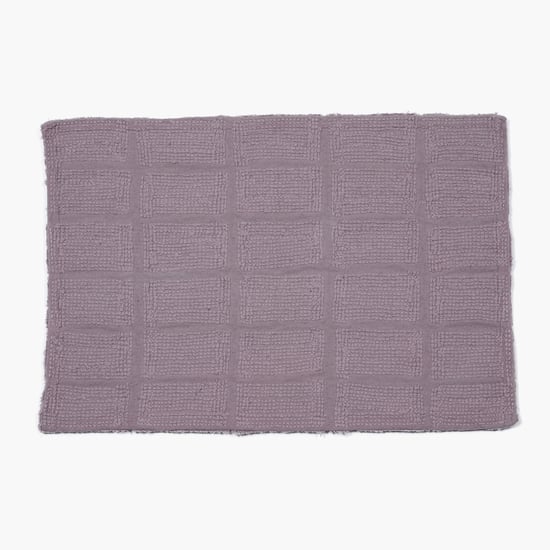 MASPAR Slab Comose Cotton Checked Anti-Slip Bath Mat - 60x40cm