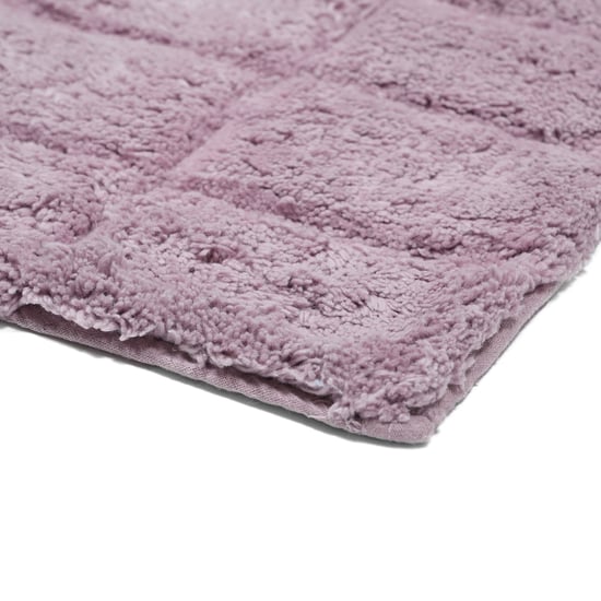 MASPAR Slab Comose Cotton Checked Anti-Slip Bath Mat - 60x40cm