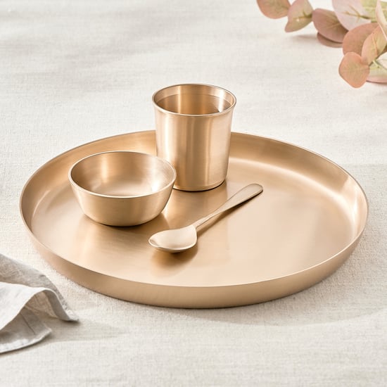 Corsica Muse Set of 4 Kansa Thali Set