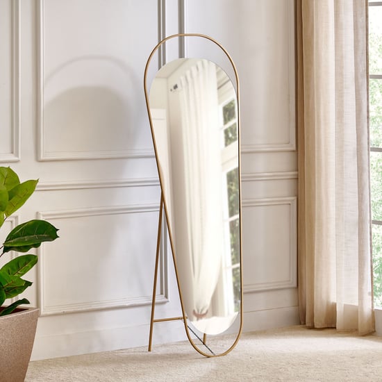 Alchemy Metal Standing Mirror - Gold