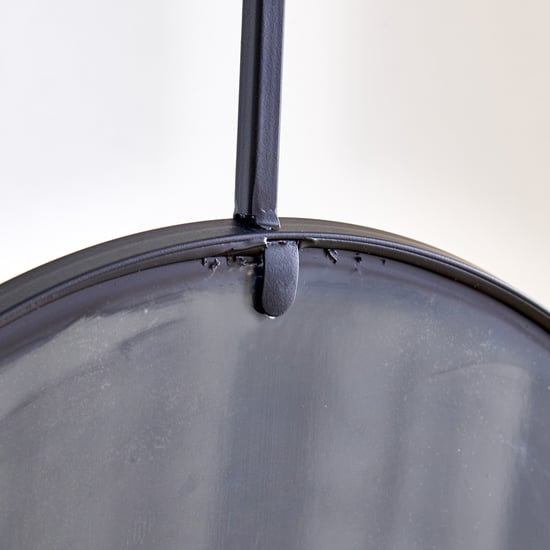 Saga Metal Standing Mirror - Black