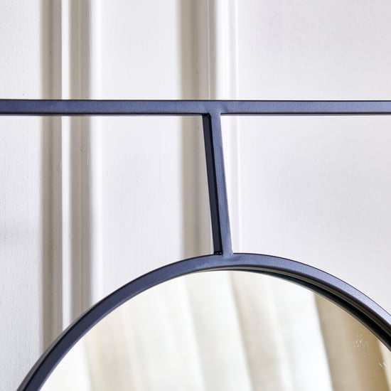 Saga Metal Standing Mirror - Black