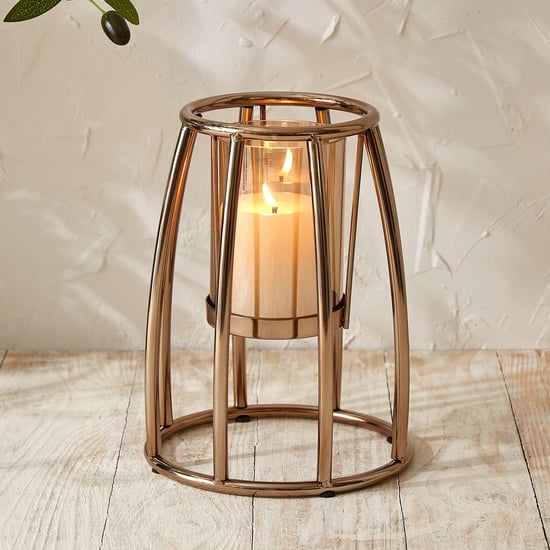 Monalisa Steel and Glass Cage Lantern - Medium