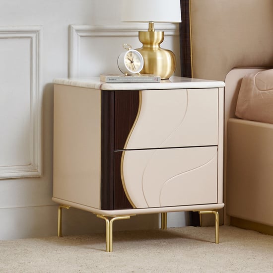 Monalisa Bedside Table with Drawers - Brown