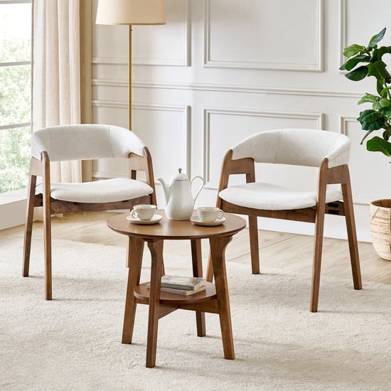 Jilly Solid Wood 2-Seater Tea Set - Brown