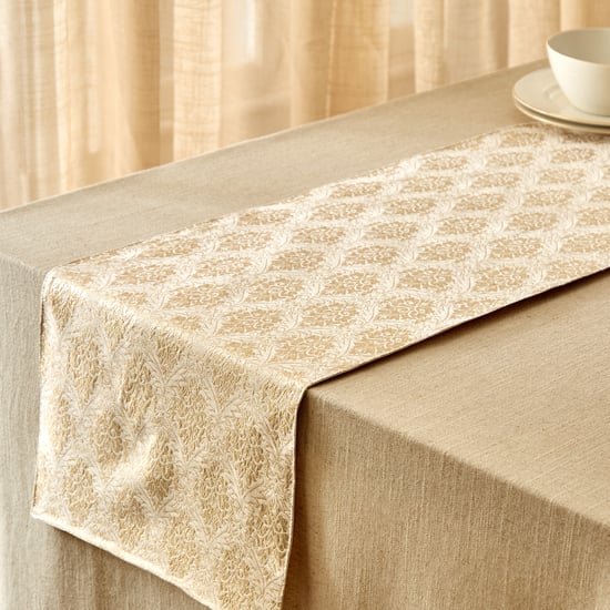 Corsica Bling Leaf Zari Table Runner