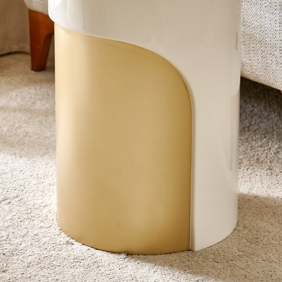 Alchemy Faux Marble Top End Table - Cream