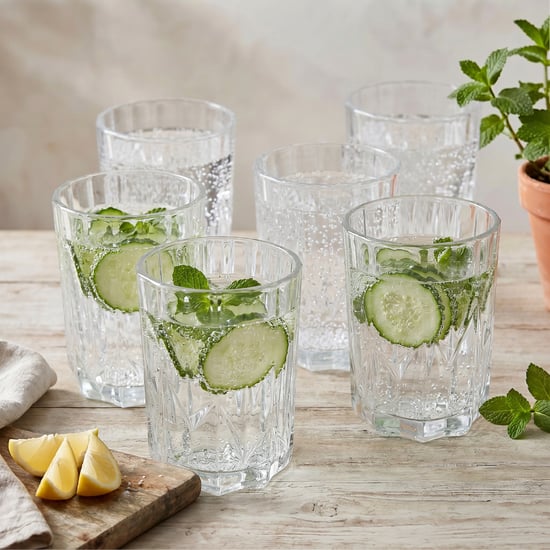 Luana Gem Set of 6 Juice Glasses - 200ml