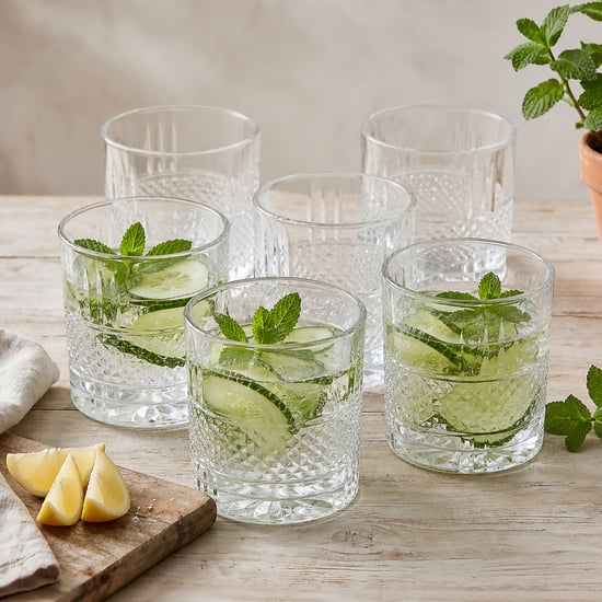 Luana Brilliant Set of 6 Juice Glasses - 215ml