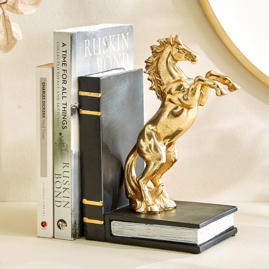 Splendid Barbara Polyresin Horse Bookend