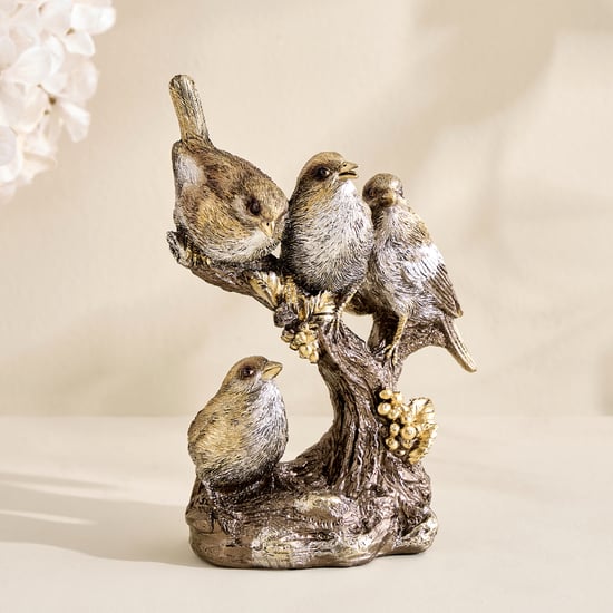 Corsica Meryl Polyresin Birds on Branch Figurine