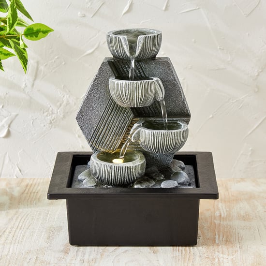 Corsica Alpine Polyresin Diya Water Fountain - 20x17x26cm