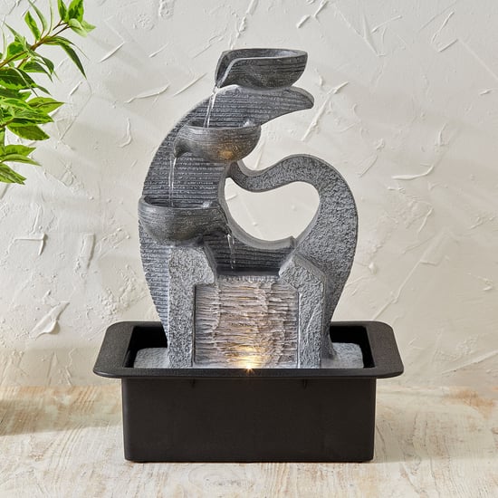Corsica Alpine Zen Polyresin Diya Water Fountain - 30x22x40cm