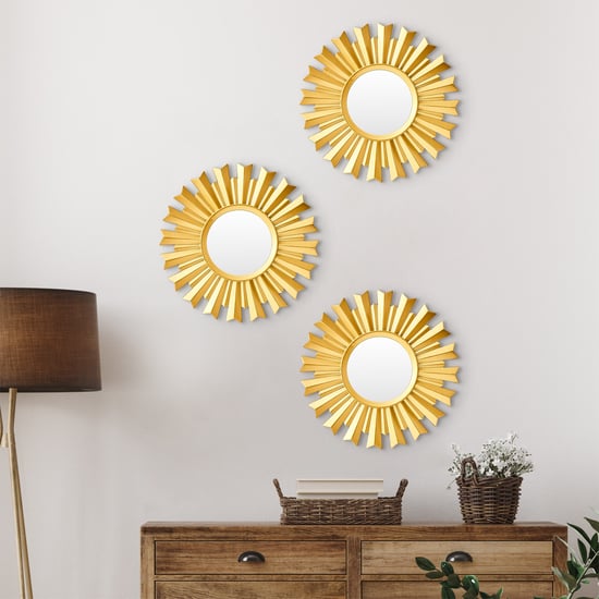 Corsica Corvus Set of 3 Decorative Wall Mirrors