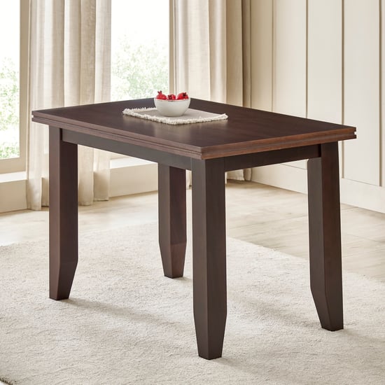 Helios Magnus Solid Wood 4-Seater Dining Table - Walnut