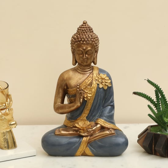 VEDAS Mystical India Polyresin Buddha Figurine