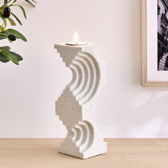 Dew Polyresin Ridge Arc T-Light Holder