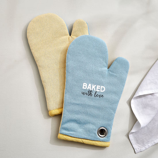 Bakers Pride Set of 2 Cotton Printed Oven Mittens