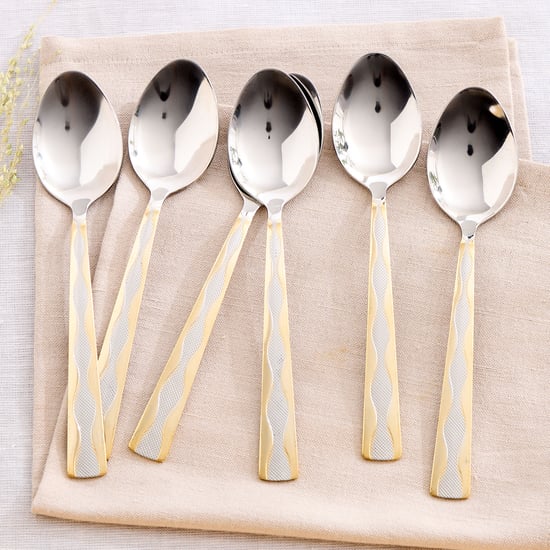 Glister Beret Set of 6 Stainless Steel Dinner Spoons